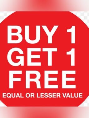 CLOSET CLEARANCE- Buy 1 Get 1 Free until November 1, 2026
